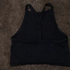 A black cropped tank top from wild fable